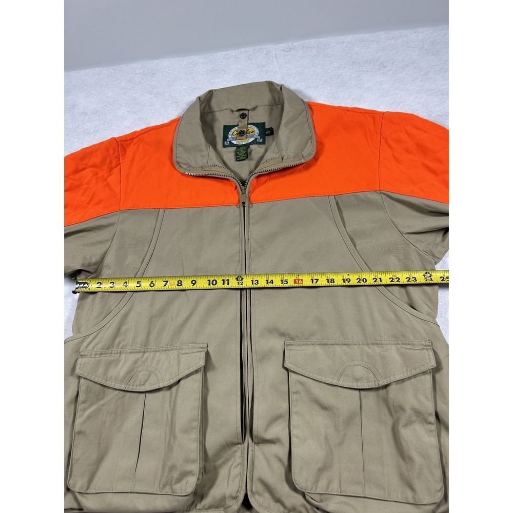 Cabela's Blaze Orange Upland Hunting Jacket Mens L Tan Quilted Gorpcore Outdoor - Picture 10 of 10